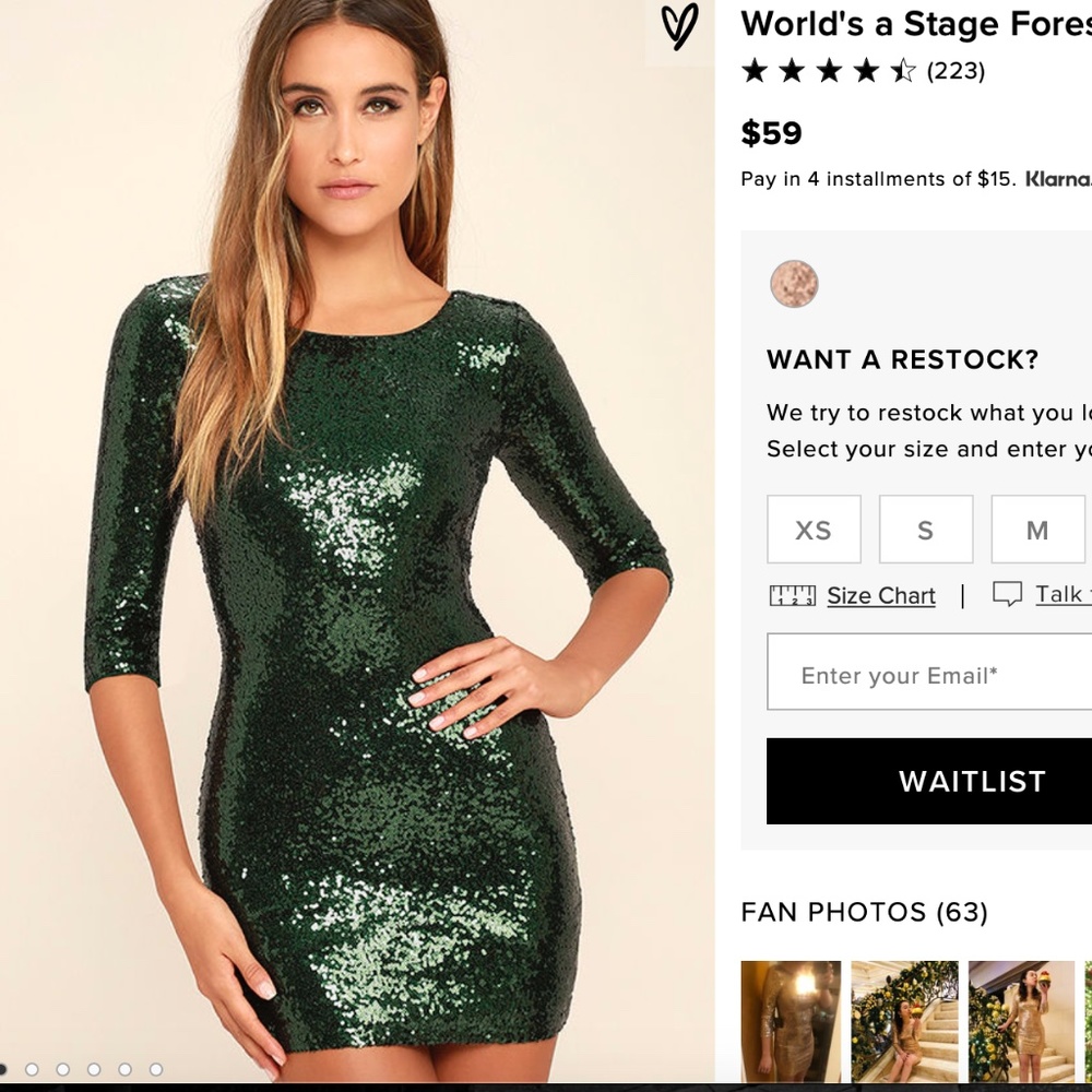 Lulu's Green Sequin Mini Dress - Picture 3 of 7